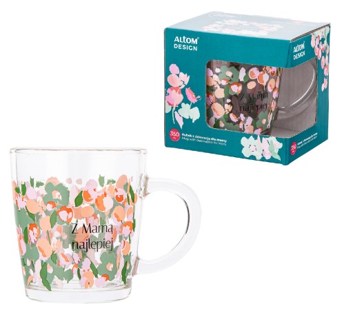 Sklenený hrnček v krabičke 350ml s Maminým naj