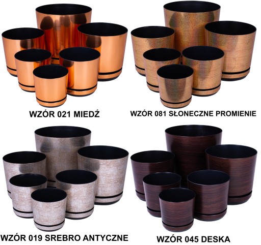 EFFECT hrdzou pokrytý zlatý kvetináč Rustic LOFT12