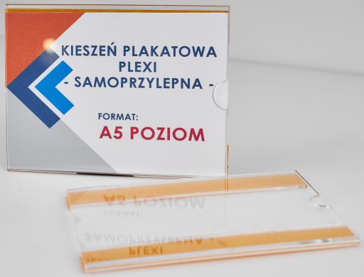 AKRYLÁTOVÉ VRECKO C A5 LEVEL AKRYLÁTOVÉ PLEXISLO SO SAMOLEPIACIMI PÁSKAMI