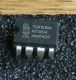 TDA 1543A IC: D/A prevodník; 16 bit; DIP8