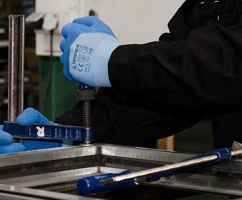 GRIPEX pracovné rukavice potiahnuté latexom 9/L