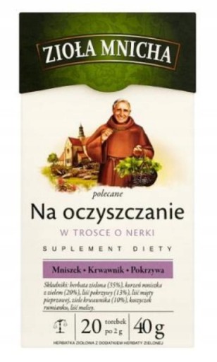 MNÍŠE BYLINKY ČAJ ľadvinky VEĽKÉ AKTÍVNE bylinné ČISTENIE 20 VRECKOV