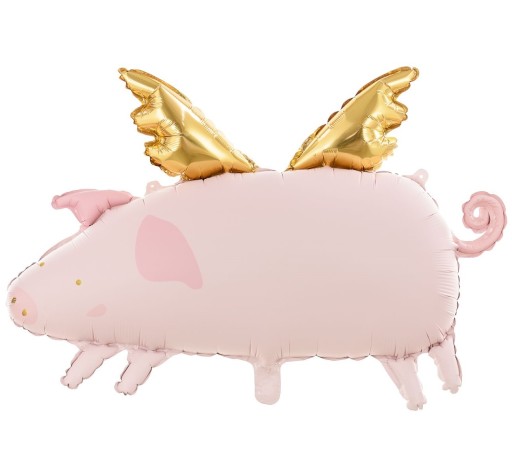 PIG fóliový balón s krídelkami, 70 cm, na HEL