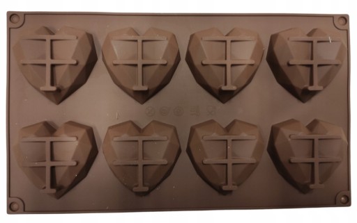 SILIKÓNOVÁ MOLKA NA ŽELÉ ČOKOLÁDY 3D SRDCE VOSKOVÝCH MYDEL