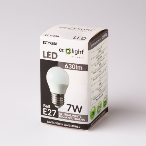 CorePro Lesk LED žiarovka P48 E27 7W 4000K 806lm Philips