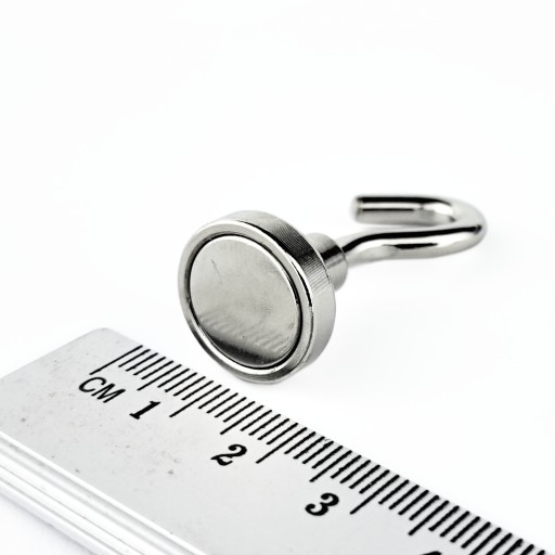 SILNÝ NEODYMIOVÝ MAGNET 16 MM SO STROPNÝM HÁKOM