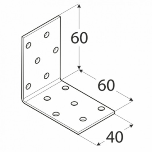 Konektor 60x60x40x2,0 mm montážna konzola KM 3 DMX 4103