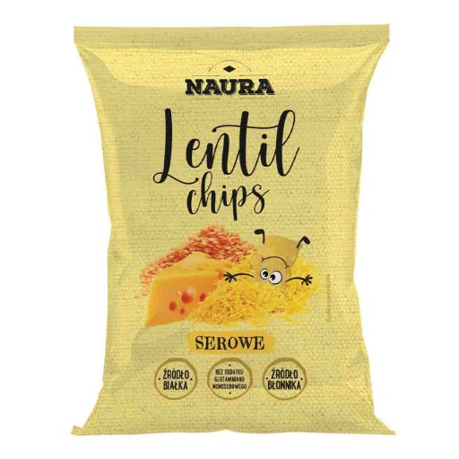 Cheddar syrové šošovicové chrumky 70g - Naura