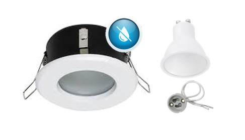 SET HERMETIC LIGHT + LED GU10 5W + zástrčka