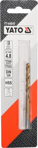 HSS-TiN VRTAČKA DO KOVU 4,8 MM YT-44645 YATO