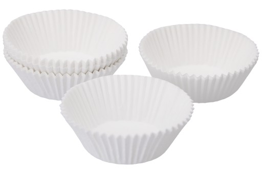 MOLDS papierové košíčky na muffiny a cupcaky, biele, 100 ks.