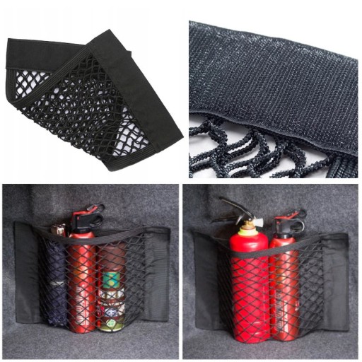 SIEŤOVÝ ORGANIZÁTOR DO KUPU DO AUTA VELCRO 40X25