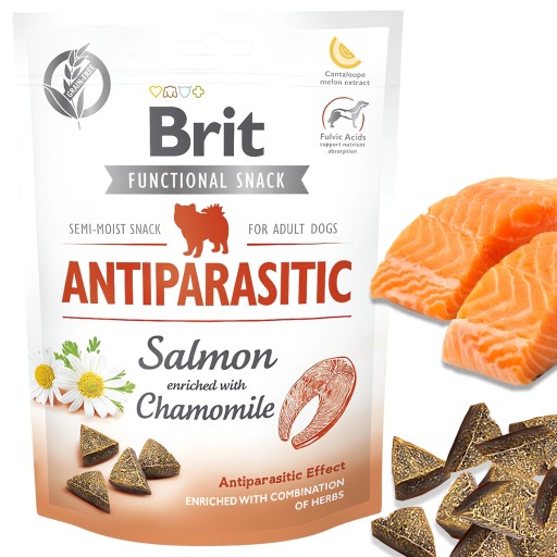 DOG TASTE proti červom Brit Care Snack Odčervovací losos 150g trenažér