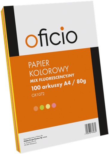 KOPÍROVACÍ PAPIER FAREBNÝ A4 4X25 MIX FLUO 100 listov