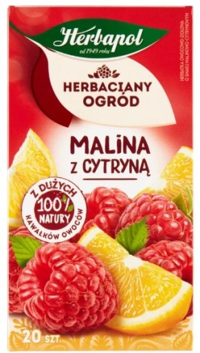 Herbapol Malinový a Citrónový čaj 20 vrecúšok