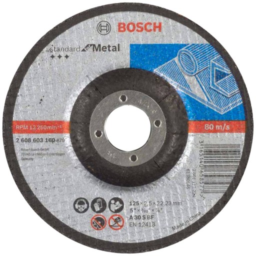 Rezný kotúč OCEL 125x2,5x22,2 BOSCH 2608603160