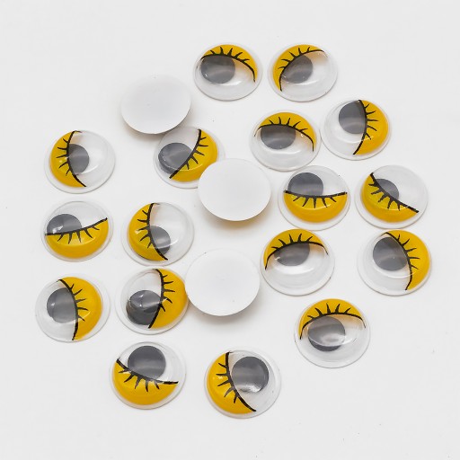 POHYBLIVÉ OČI NA DEKORÁCIU 12x3,5mm 20ks