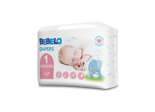 Bebelo Dr.Max Plienky 1 Novorodenecké plienky 2-5 kg