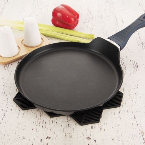SILIKÓNOVÝ stojan, čierna ochranná podložka pod horúci hrniec