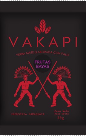 Yerba Mate Vakapi Frutas Bayas 50g con palo 0,05kg