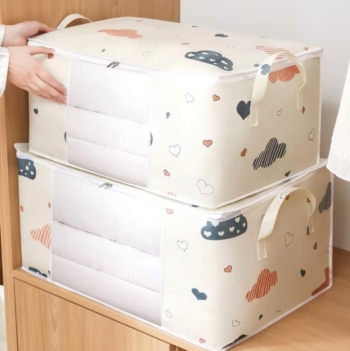 Veľký organizér Cover Box Box na posteľnú bielizeň, oblečenie, deku, XL do šatníka