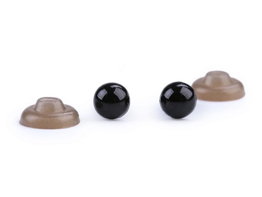 Oči pre maskotov / 6 mm / čierne / 10 ks.
