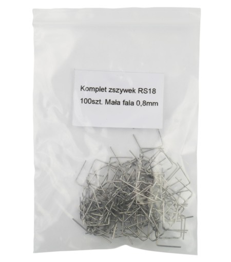 Plastové STAPLES RS18 100ks ploché MALÉ VLNY 0,8mm na opravu plastov