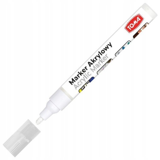 Akrylový popisovač WHITE 2,5 mm TO-402 TOMA