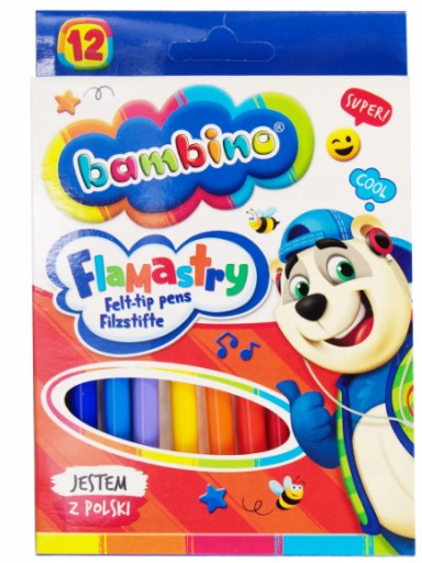 Bambino fixky, 12 farieb, fixky, fixky, sada