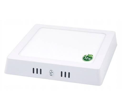 LED štvorcový stropný panel, povrchová montáž, 12W CCD