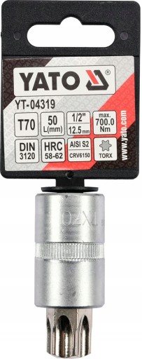 YATO - TORX L-KEY BIT 1/2'' T70 L55MM