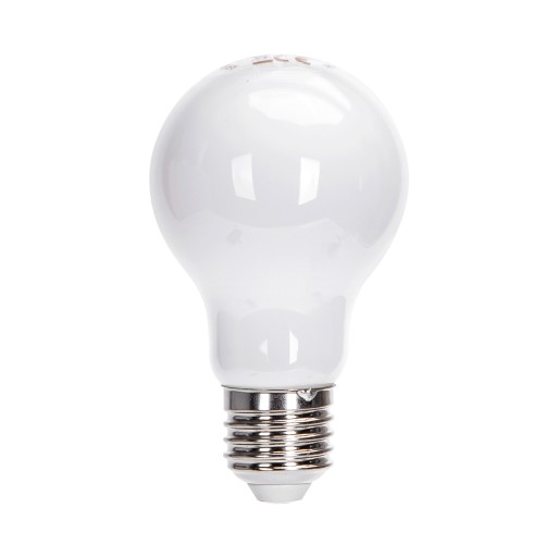 E27 A60 LED 8W vláknová žiarovka, studená biela, mliečne sklo