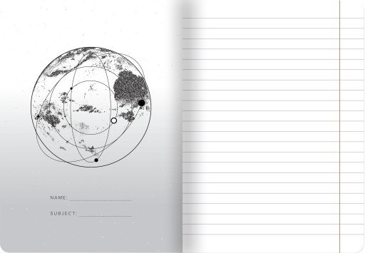 NOTEBOOK A5/60K GEO/PLANET MIX LINE