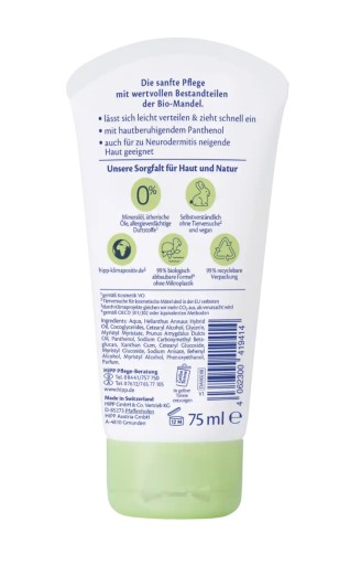 HIPP PFLEGECREME ošetrujúci krém pre deti 75ml Z NEMECKA