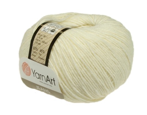 YARNART JEANS 03 ecru priadza