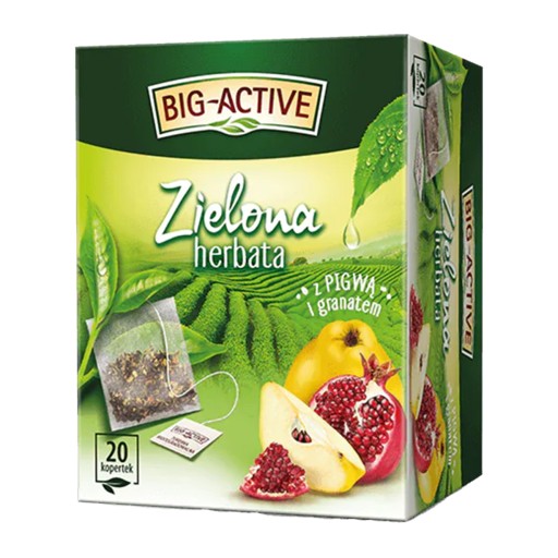 VEĽKÝ AKTÍVNY ZELENÝ ČAJ S DULE A POGRANETTE 20 OBÁLOK