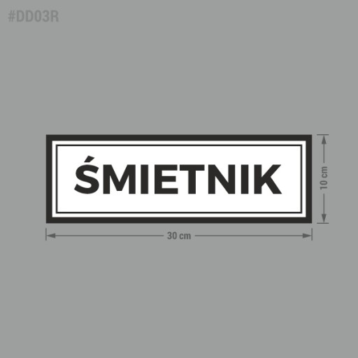 Odpadkový kôš - nálepka 10x30