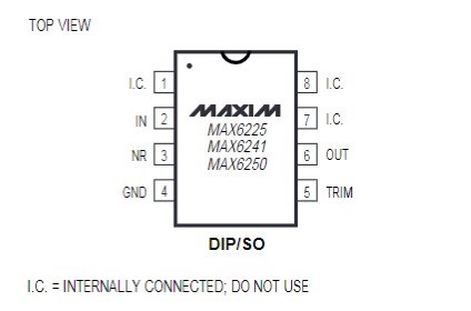 MAX6225: Presný referenčný zdroj 2,5V