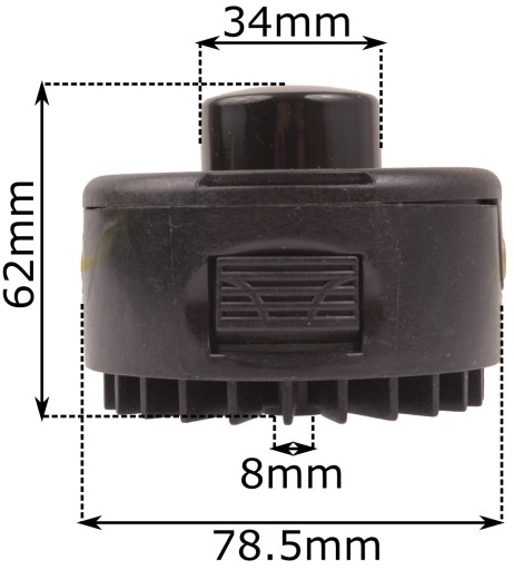 Poloautomatická lisovacia hlava bubna, priemer 8 mm, náhrada za vyžínače