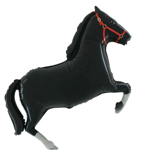 Fóliový balón Horse Black Pony Horse 91 cm