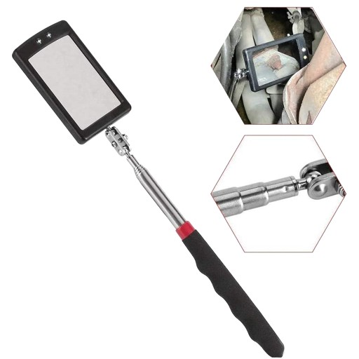 TELESKOPICKÉ KONTROLNÉ ZRKADLO NA KĹBE, OSVETLENIE 88CM LED