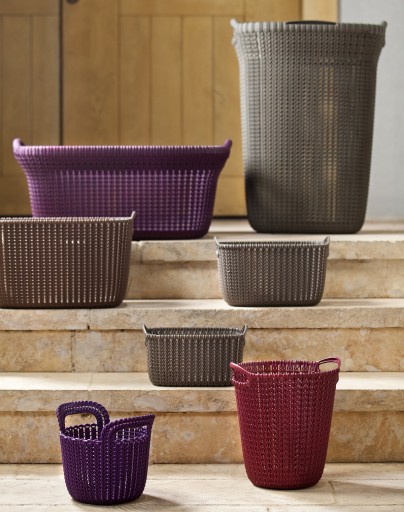 CURVER košík okrúhly Knit XS hnedo-sivý 3l