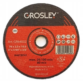 Kovový rezací kotúč 76x2,0x10mm Grosley GR64032