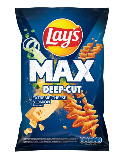 Lay's Max Deep-Cut syr-cibuľa 120 g