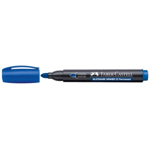 Faber-Castell modrý permanentný popisovač 1 ks.
