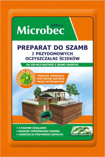 MICROBEC práškový prípravok do septikov s vôňou eukalyptu
