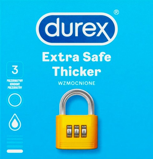 DUREX Extra Safe vystužené kondómy, 3 kusy
