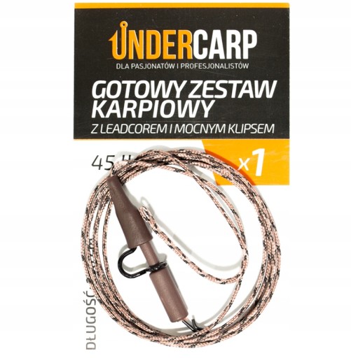 Hotový kaprársky set s oloveným jadrom a klipom UNDERCARP