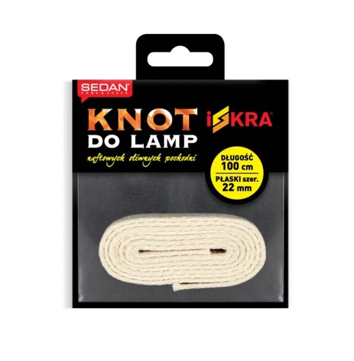 Plochý knôt petrolejovej lampy 22mm 100cm