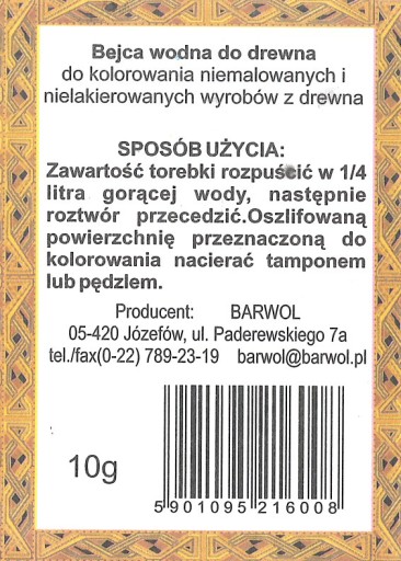 Moridlo na drevo na vodnej báze ČIERNA